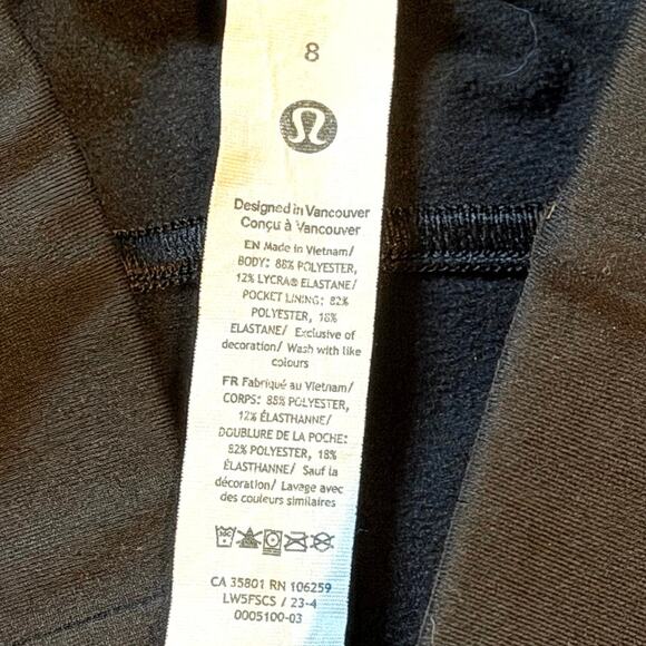 LULULEMON Its Rulu Run Fleece High-Rise Jogger *Full Length Black EUC Size 8 - Picture 8 of 11